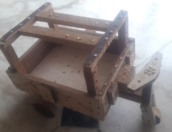 HandMade Wooden Riksha Toy Made in india - Image 3